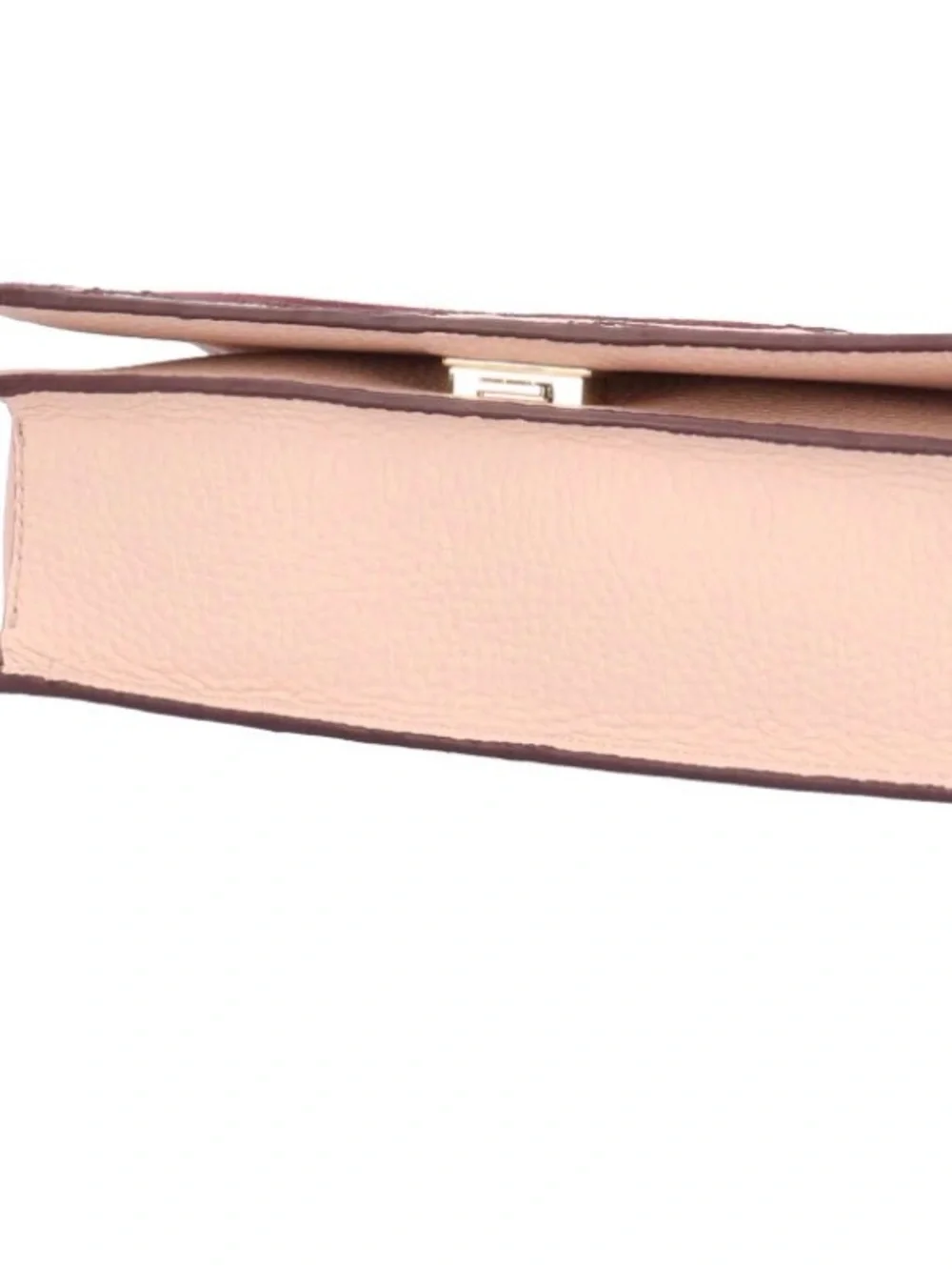 kate spade Burgundy and Rose Gold Heart Chain Shoulder Bag 